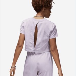 NEW Jordan Purple Crop T-Shirt with Cut Out